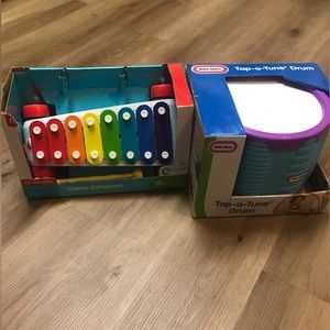 Toy baby drum and Xylophone New in box bundle Little Tikes and Fisher Price.